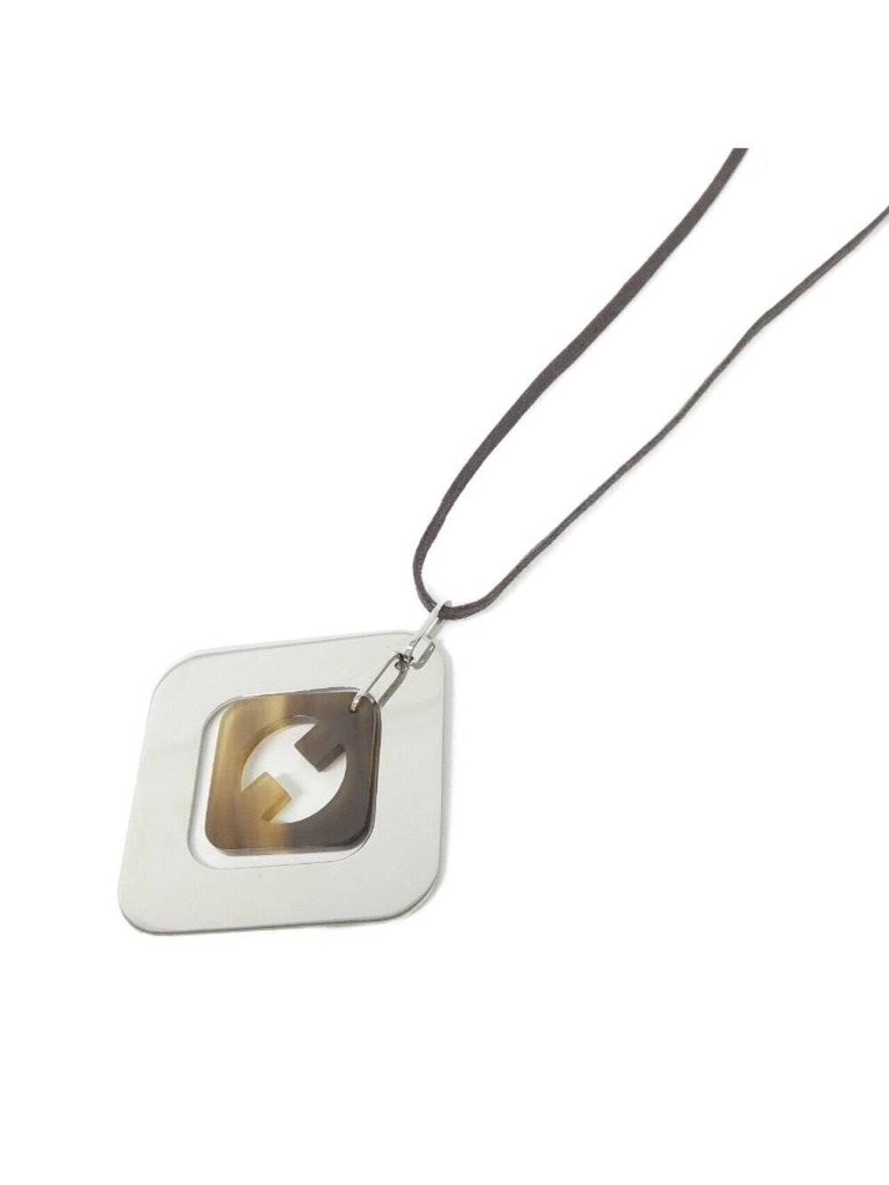 Hermes Perforation Necklace Silver